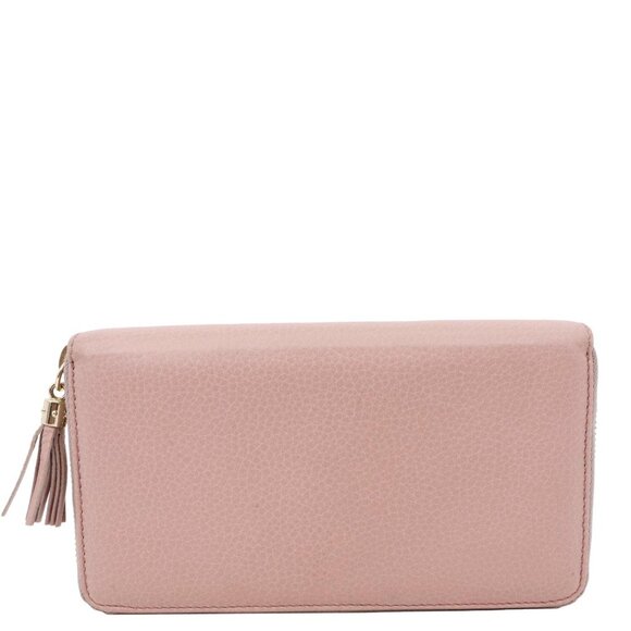 Gucci  Soho Pebbled Calfskin Zip Around Wallet Pink 308280 - Picture 3 of 14
